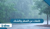 كلمات عن المطر والشتاء  كلمات عن المطر والشتاء