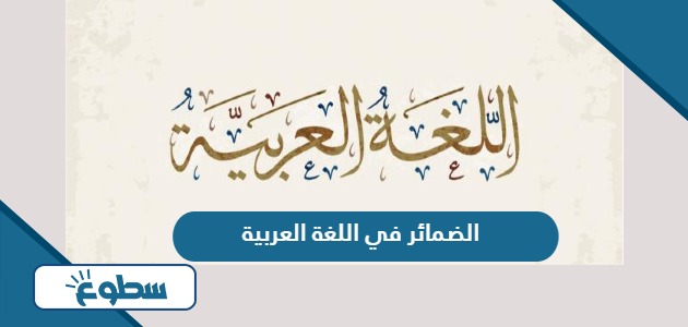 أمثلة على الضمائر في اللغة العربية