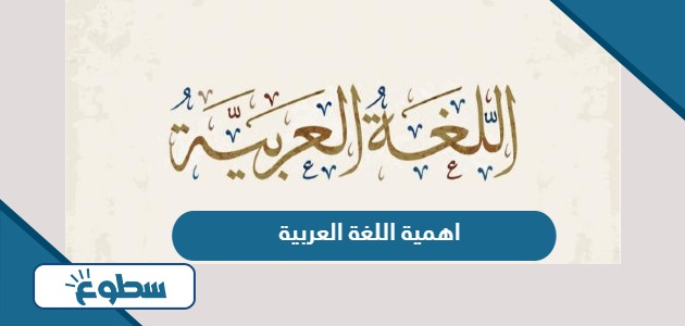 موضوع عن اهمية اللغة العربية