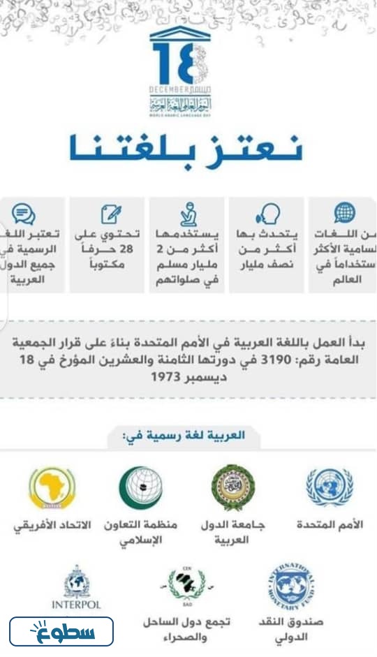 مطوية عن اللغة العربية