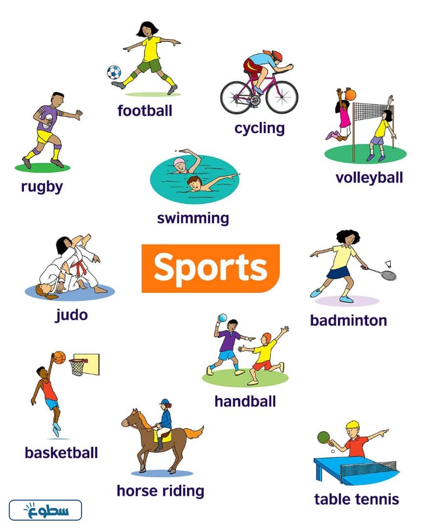 انواع الرياضة بالصور والاسماء بالانجليزي
