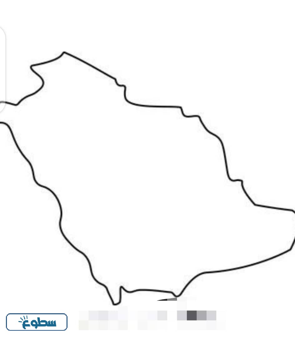 خريطة المملكة العربية السعودية فارغة