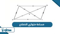 قانون مساحة متوازي الاضلاع