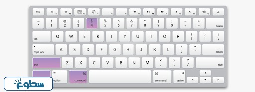 Command (⌘) + Shift + 4