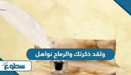 قصيدة ولقد ذكرتك والرماح نواهل مكتوبة