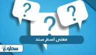 معنى اسم سند