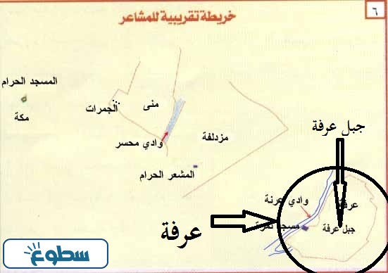 حُدود عرفة على الخريطة