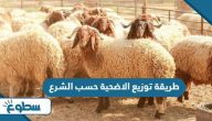 طريقة توزيع الاضحية حسب الشرع طريقة توزيع الاضحية حسب الشرع